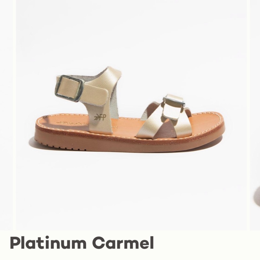 Freshly Picked Platinum Carmel Sandal sz 8